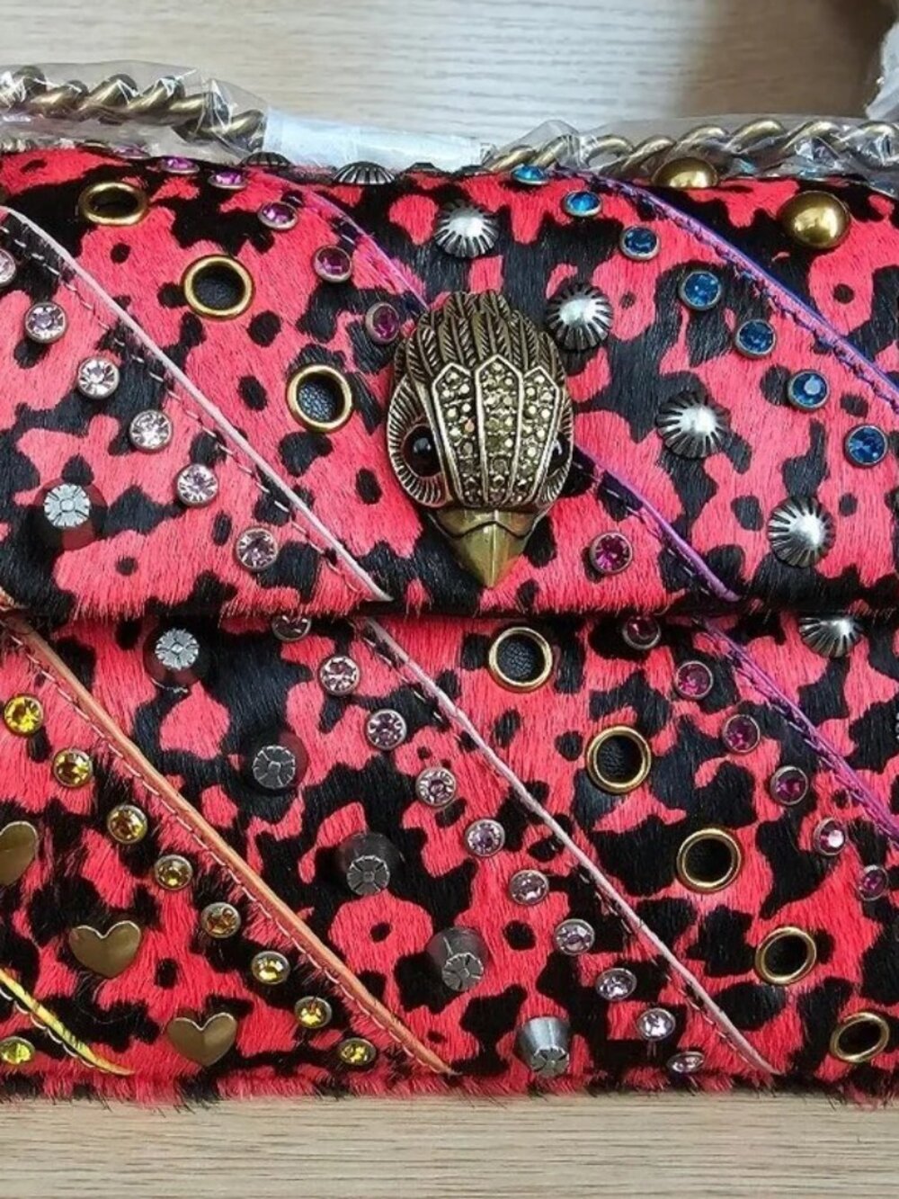 Kurt Geiger Mini Kensington Structured Crossbody Bag Crystals, Studs & More NWT - Picture 12 of 12
